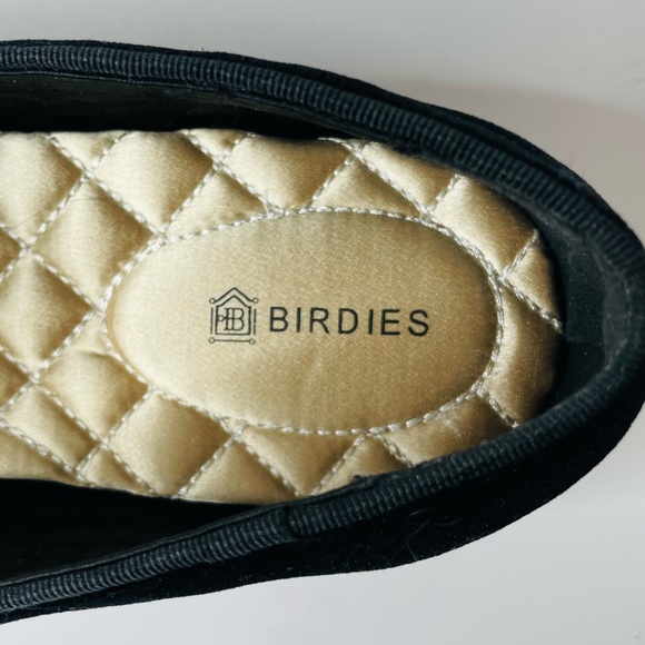 Birdies The Starling Black Velvet Round Toe Smoking Slippers Flats Size 8.5 - Picture 7 of 10
